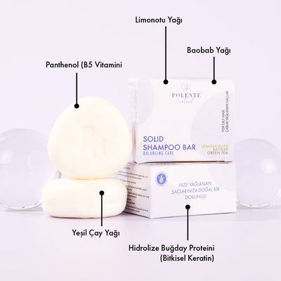 Dengeleyici Katı Şampuan / Yağlı Saçlar (110 gr)