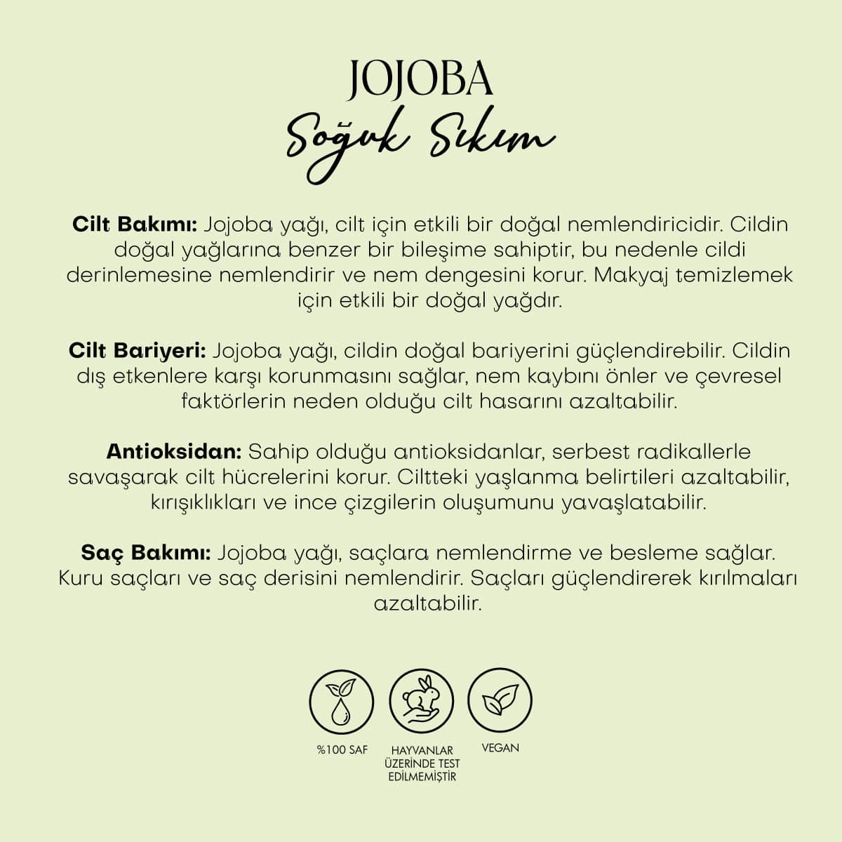 Jojoba Yağı - Soğuk Sıkım (50 ml)