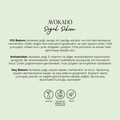 Avokado Yağı - Soğuk Sıkım (50 ml)