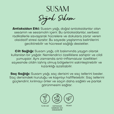 Susam Yağı - Soğuk Sıkım (50 ml)