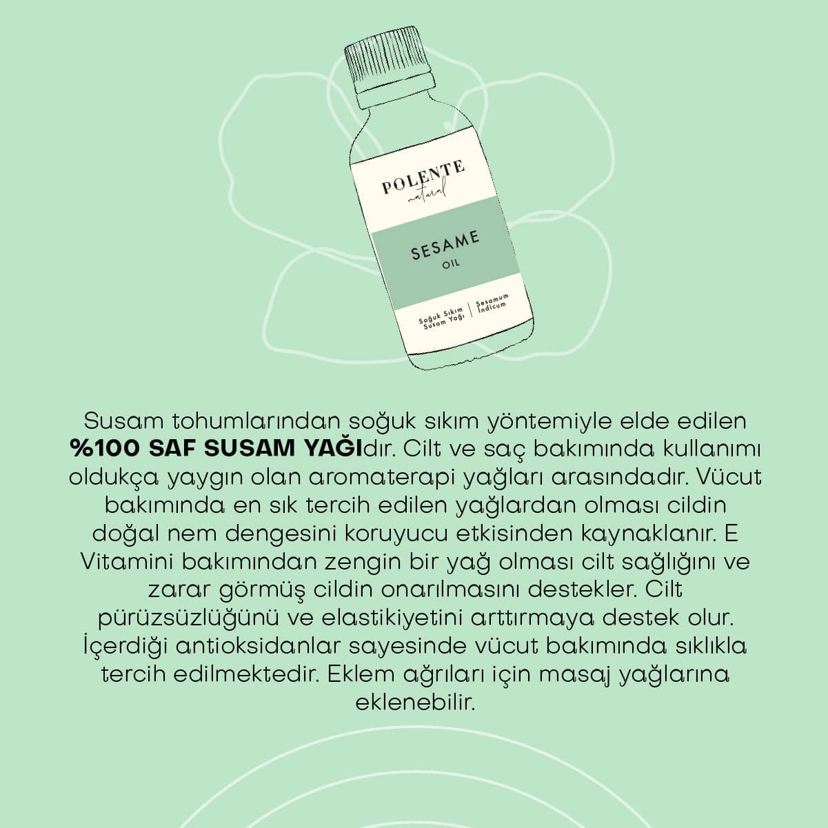 Susam Yağı - Soğuk Sıkım (50 ml)