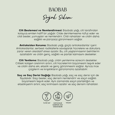 Baobab Yağı - Soğuk Sıkım (30 ml)
