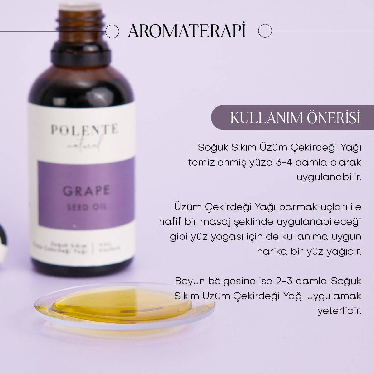 Üzüm Çekirdeği Yağı - Soğuk Sıkım (50 ml)