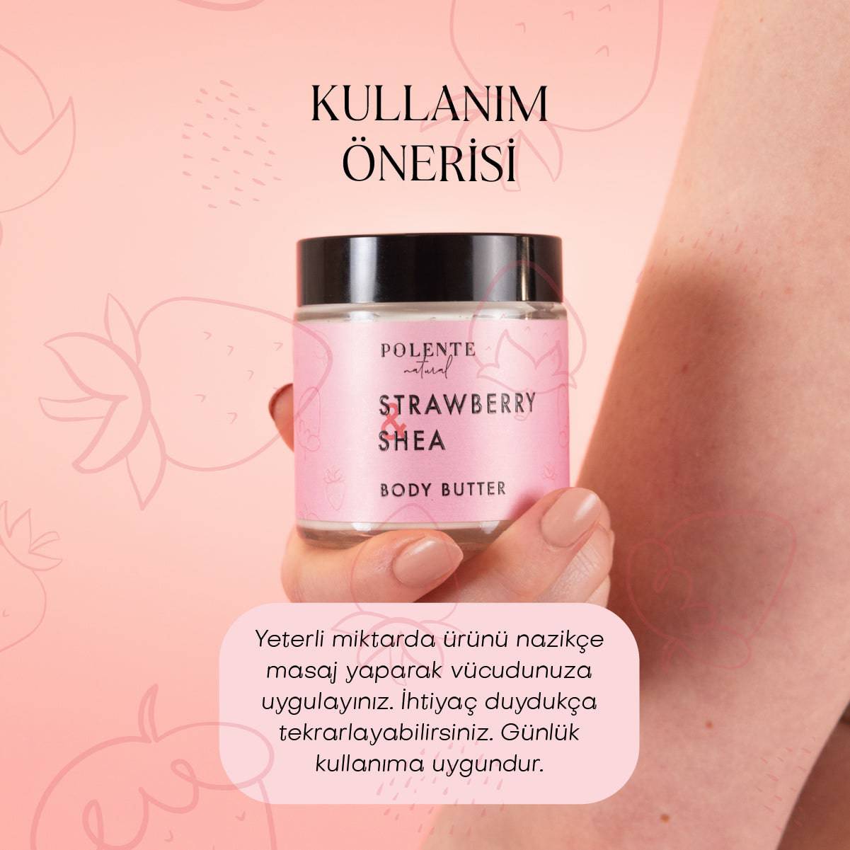 Çilek & Shea Body Butter / Yoğun Vücut Nemlendiricisi (100 ml)