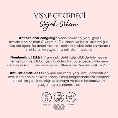 Vişne Çekirdeği Yağı - Soğuk Sıkım (30 ml)