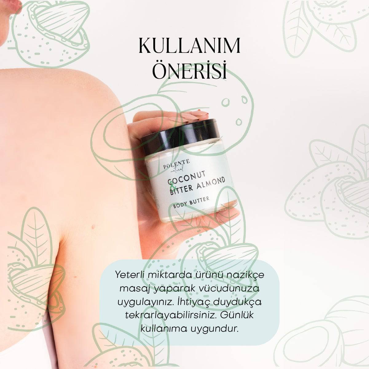 Hindistan Cevizi & Acı Badem Body Butter / Yoğun Vücut Nemlendiricisi (100 ml)