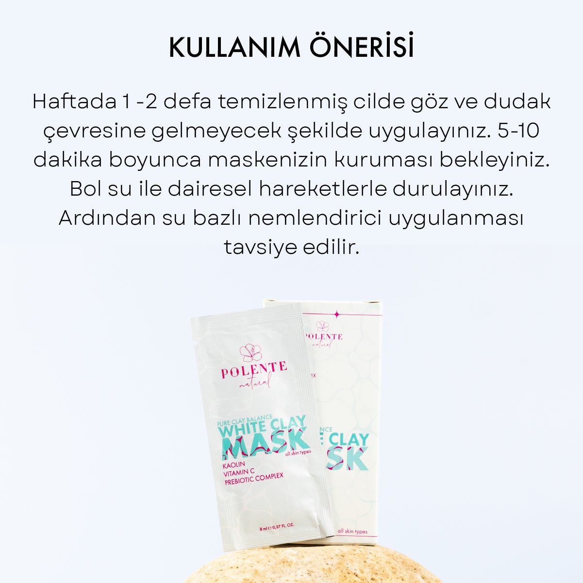 Prebiyotik İçeren Dengeleyici Beyaz Kil Maskesi (8 X 8 ml)