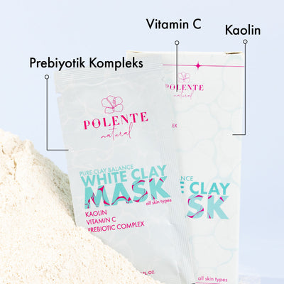 Prebiyotik İçeren Dengeleyici Beyaz Kil Maskesi (8 X 8 ml)