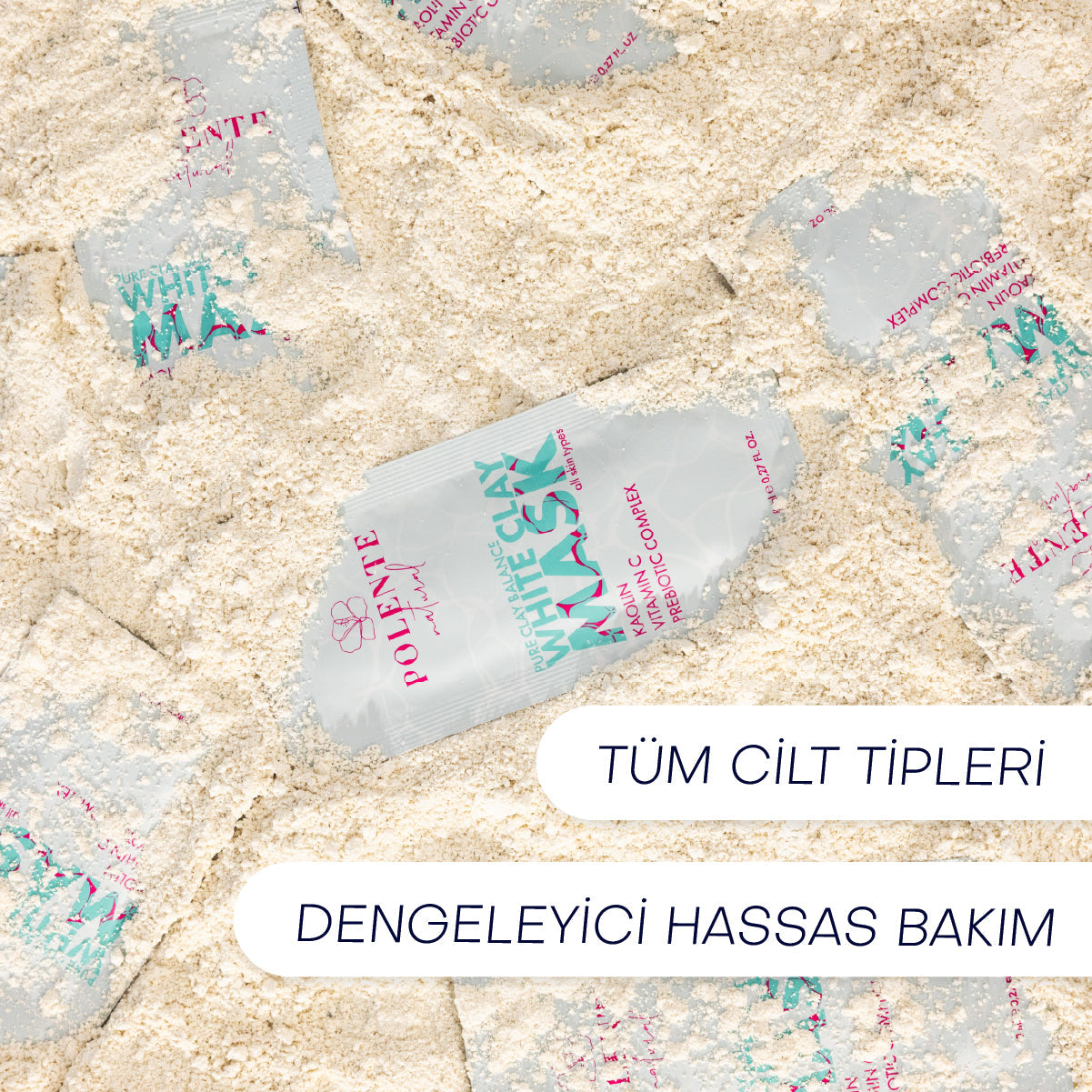 Prebiyotik İçeren Dengeleyici Beyaz Kil Maskesi (8 X 8 ml)