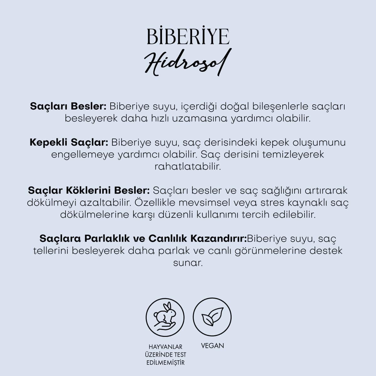 Biberiye Suyu - %100 Saf Hidrosol (100 ml)