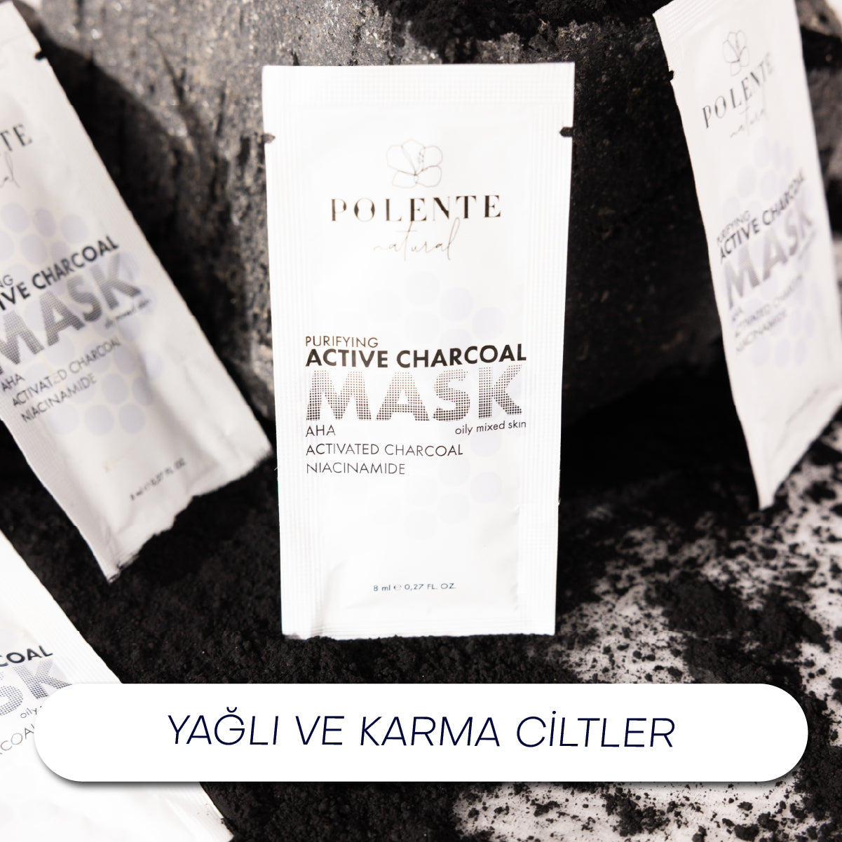 Aktif Karbonlu Arındırıcı Kil Maskesi (8 Adet x 8 ml)
