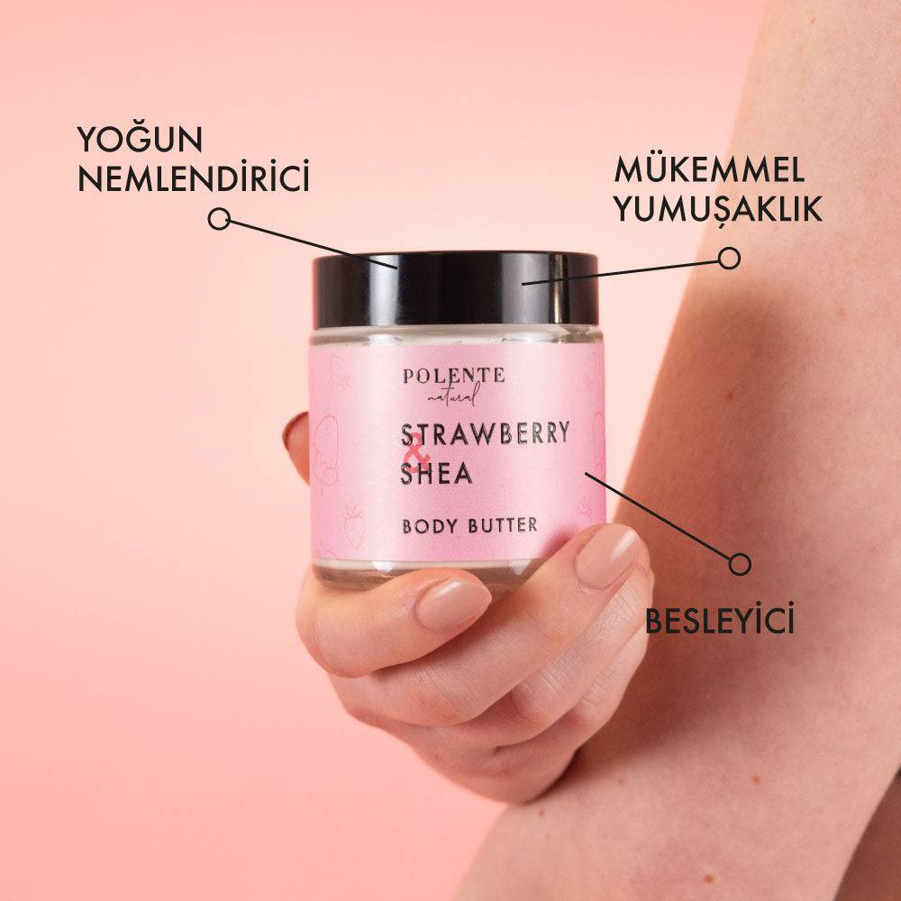 Çilek & Shea Body Butter / Yoğun Vücut Nemlendiricisi (100 ml)