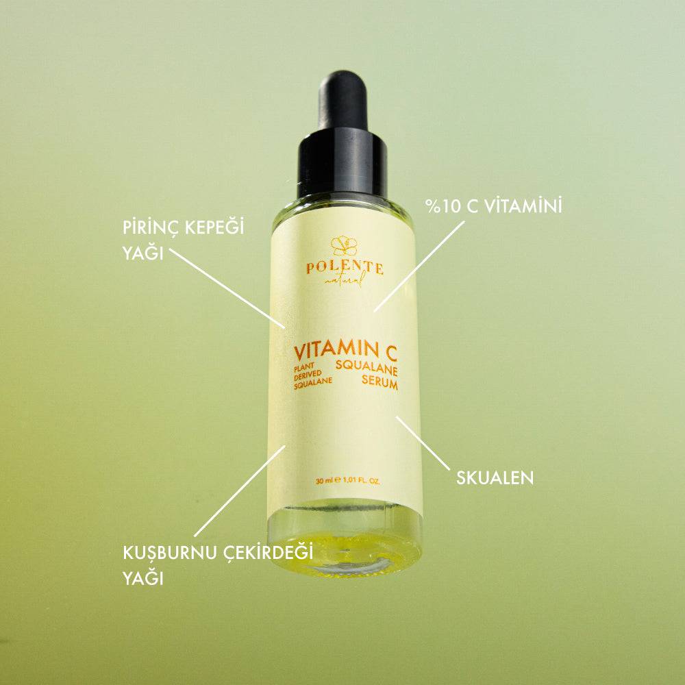 C VİTAMİN & SQUALANE SERUM - Aydınlatıcı Leke Serumu (C Vitamini Kompleksi) (30 ml)