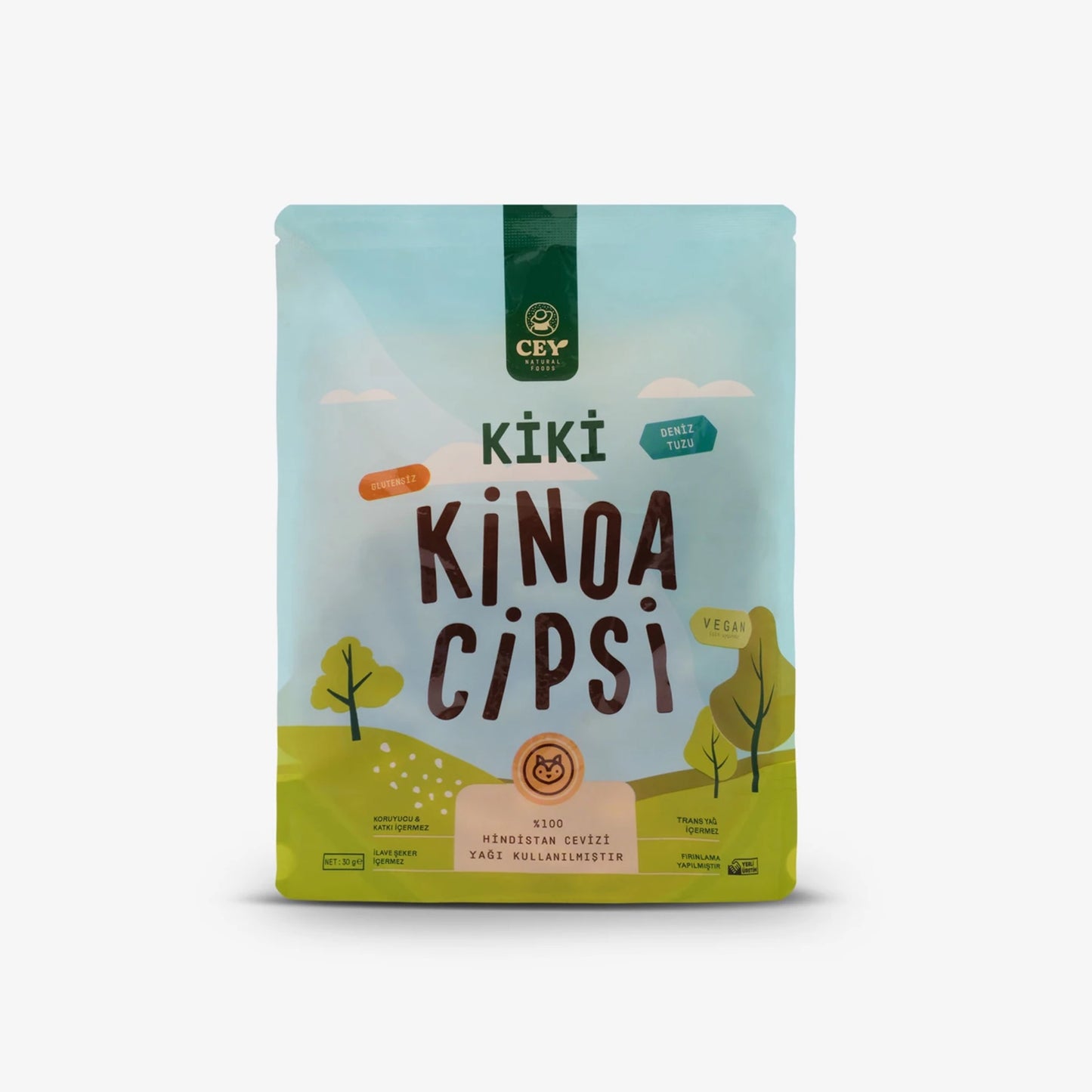 Cey Natural Glutensiz Kiki Kinoa Cipsi Deniz Tuzlu 30 gr