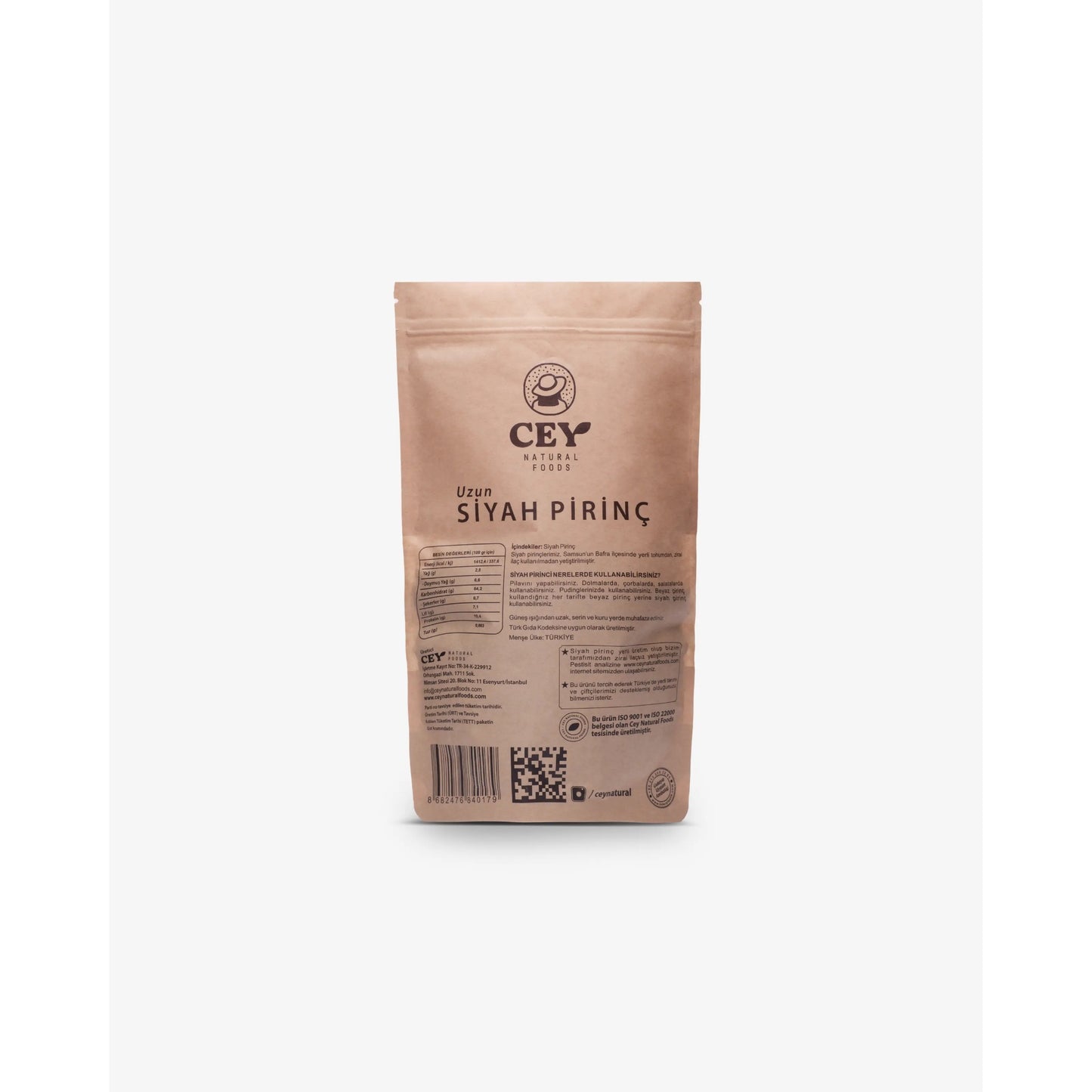 Cey Natural Siyah Pirinç Uzun 500 gr