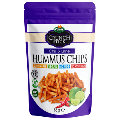 Cipsaş Crunch Stick Acı Biber & Misket Limonu Aromalı Hummus Chips 85 gr