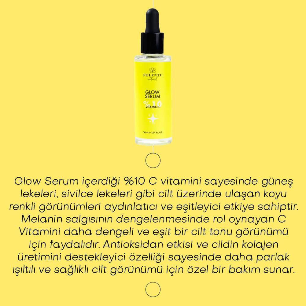 GLOW SERUM %10 C Vitamini İçeren Aydınlatıcı Leke Serumu (30 ml)