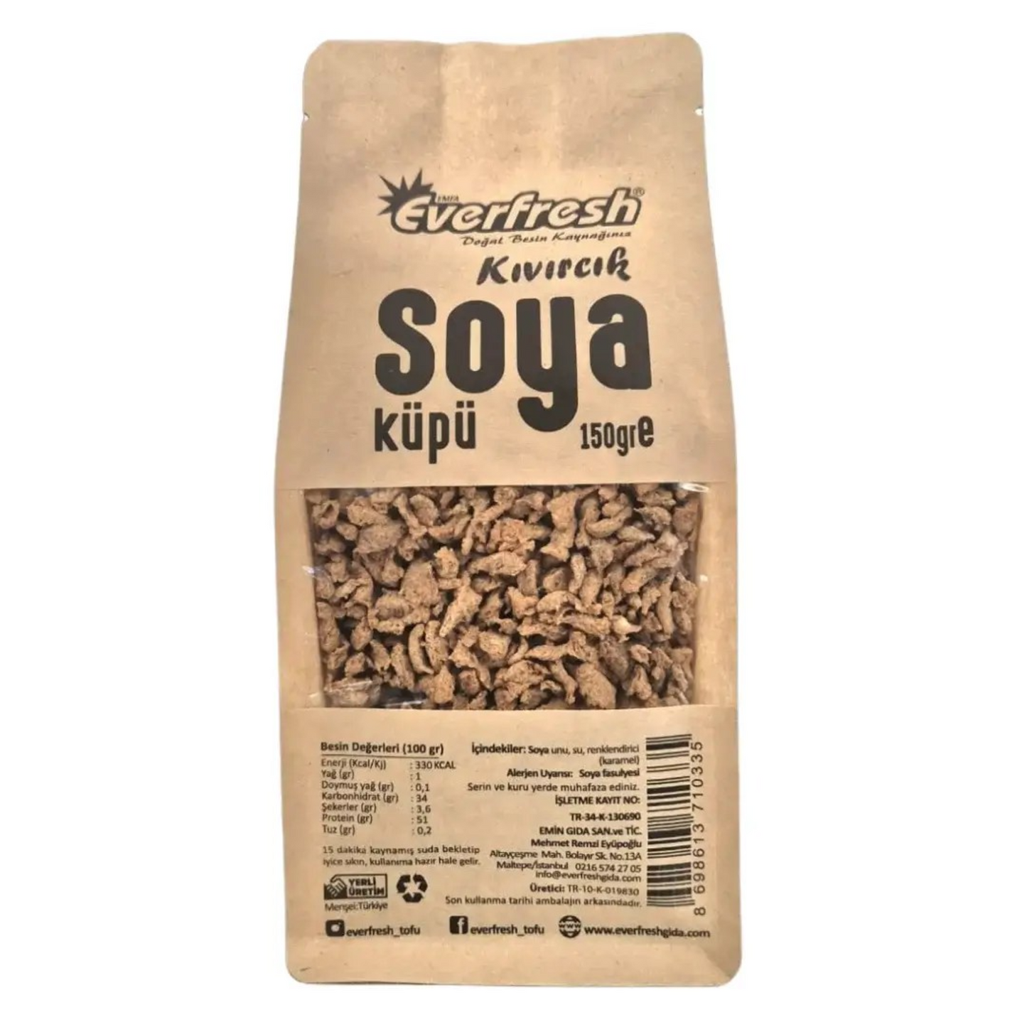 Everfresh Kıvırcık Soya Küpü 150 gr