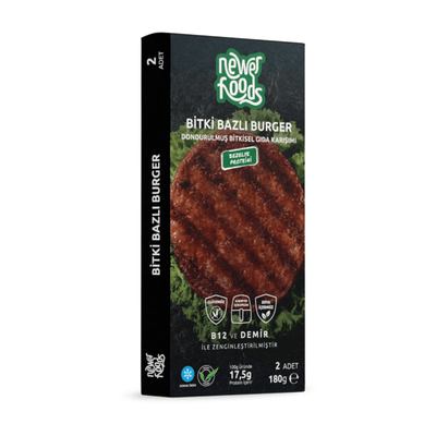 Newer Foods Bitki Bazlı Burger 180 gr