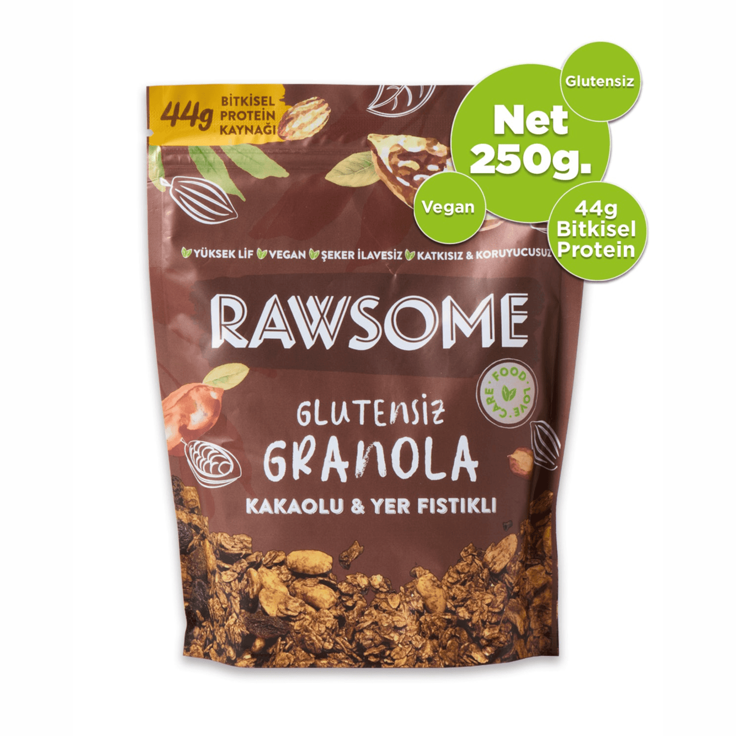 Rawsome Glutensiz Yerfıstıklı Kakaolu Granola 250 g