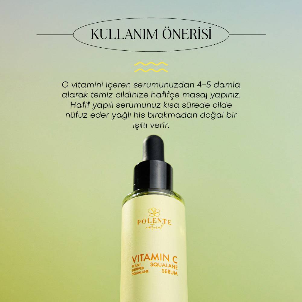 C VİTAMİN & SQUALANE SERUM - Aydınlatıcı Leke Serumu (C Vitamini Kompleksi) (30 ml)