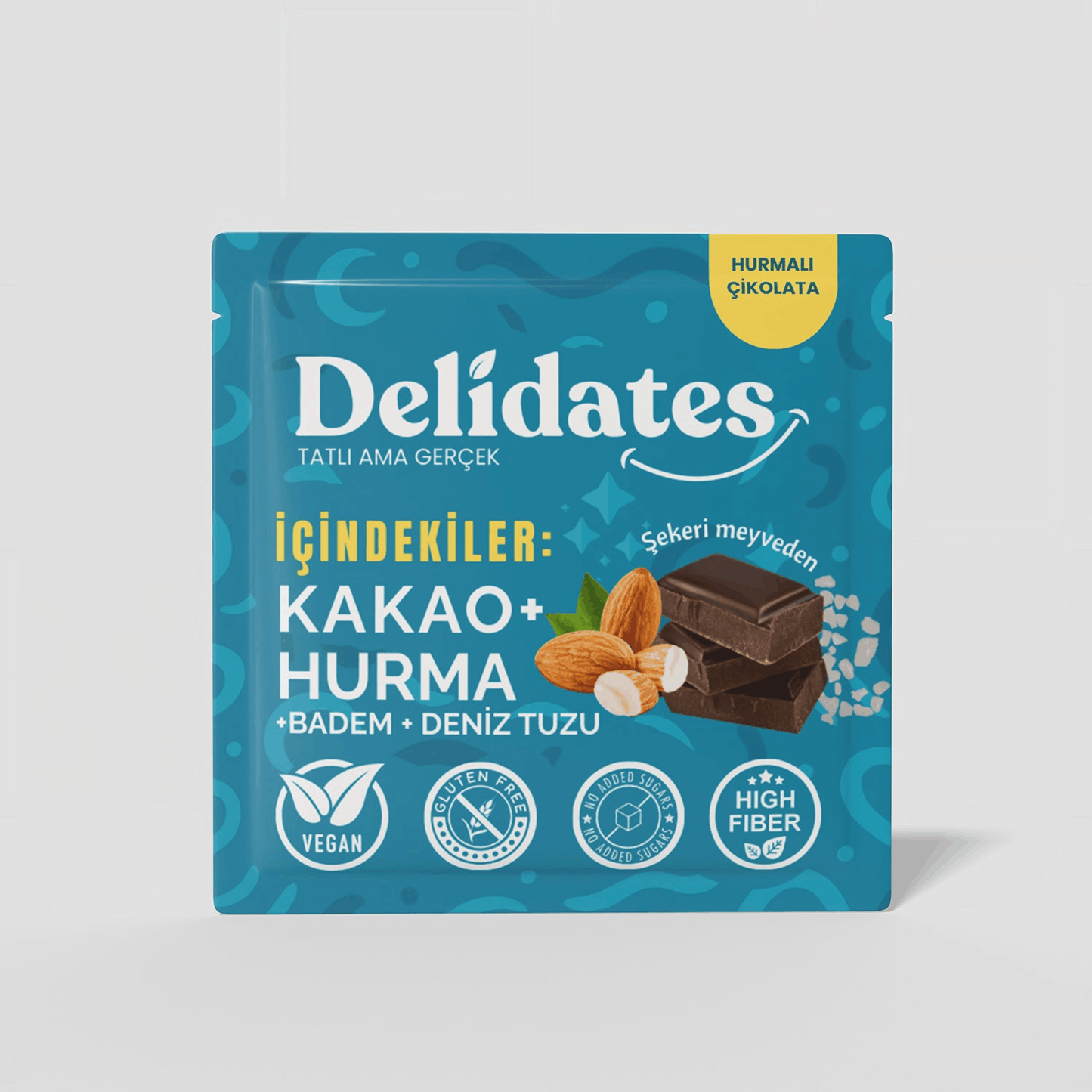 Delidates  Bademli & Deniz Tuzlu Bitter Çikolata 40 gr