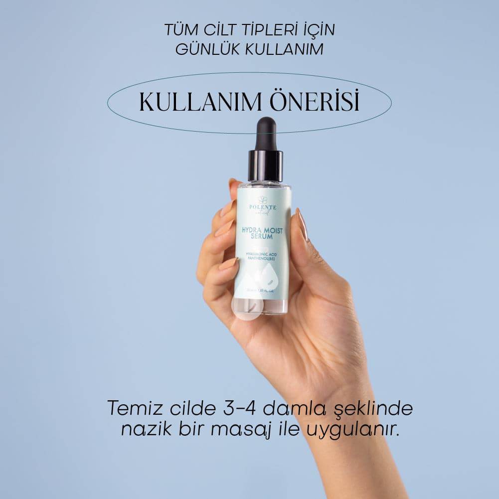 HYDRA MOIST SERUM - %2 Hyalüronik Asit, Panthenol Dolgunlaştırıcı Nemlendirici Serum (30 ml)