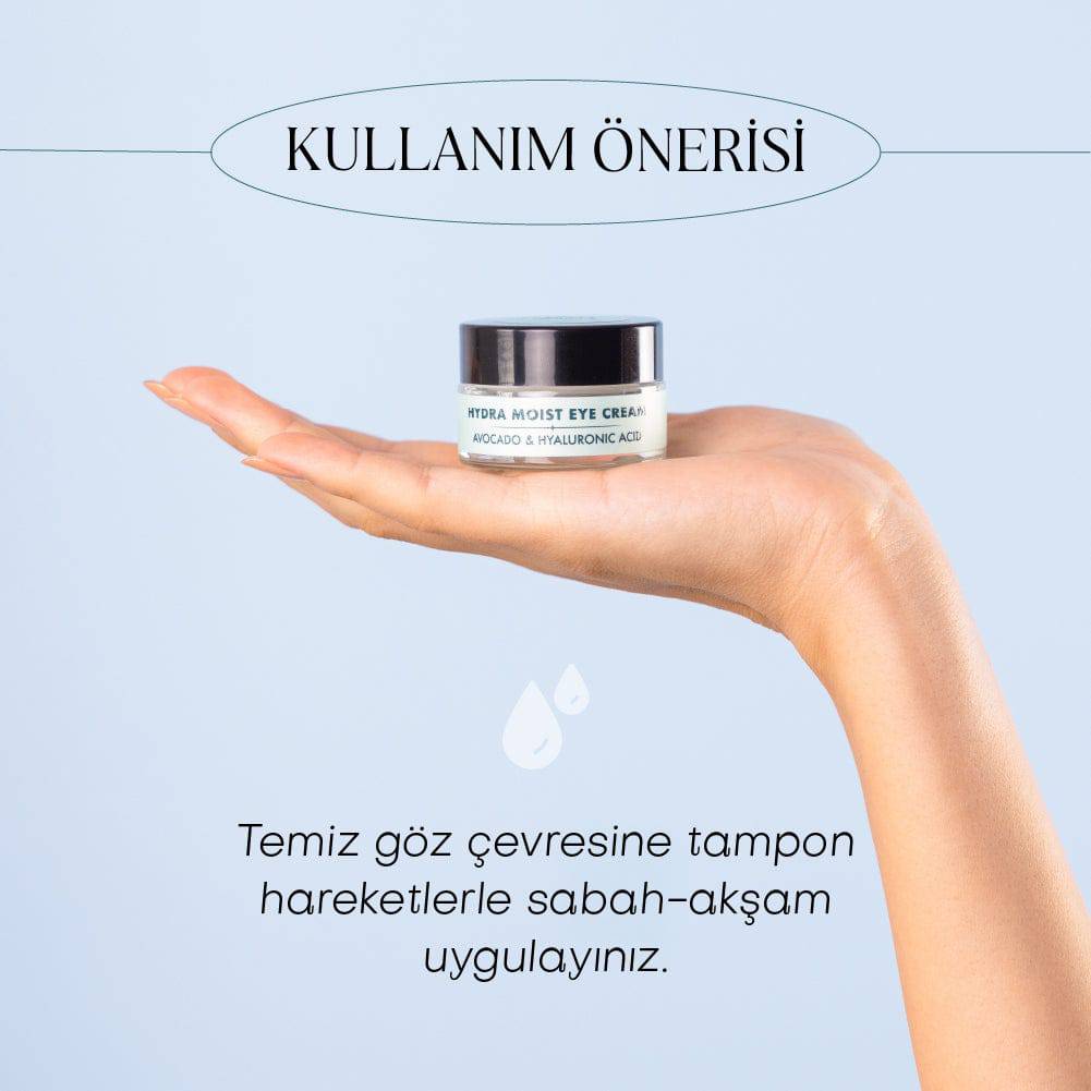 HYDRA MOIST EYE CREAM- Avokado & Hyalüronik Asit Nemlendirici Göz Kremi (20 ml)