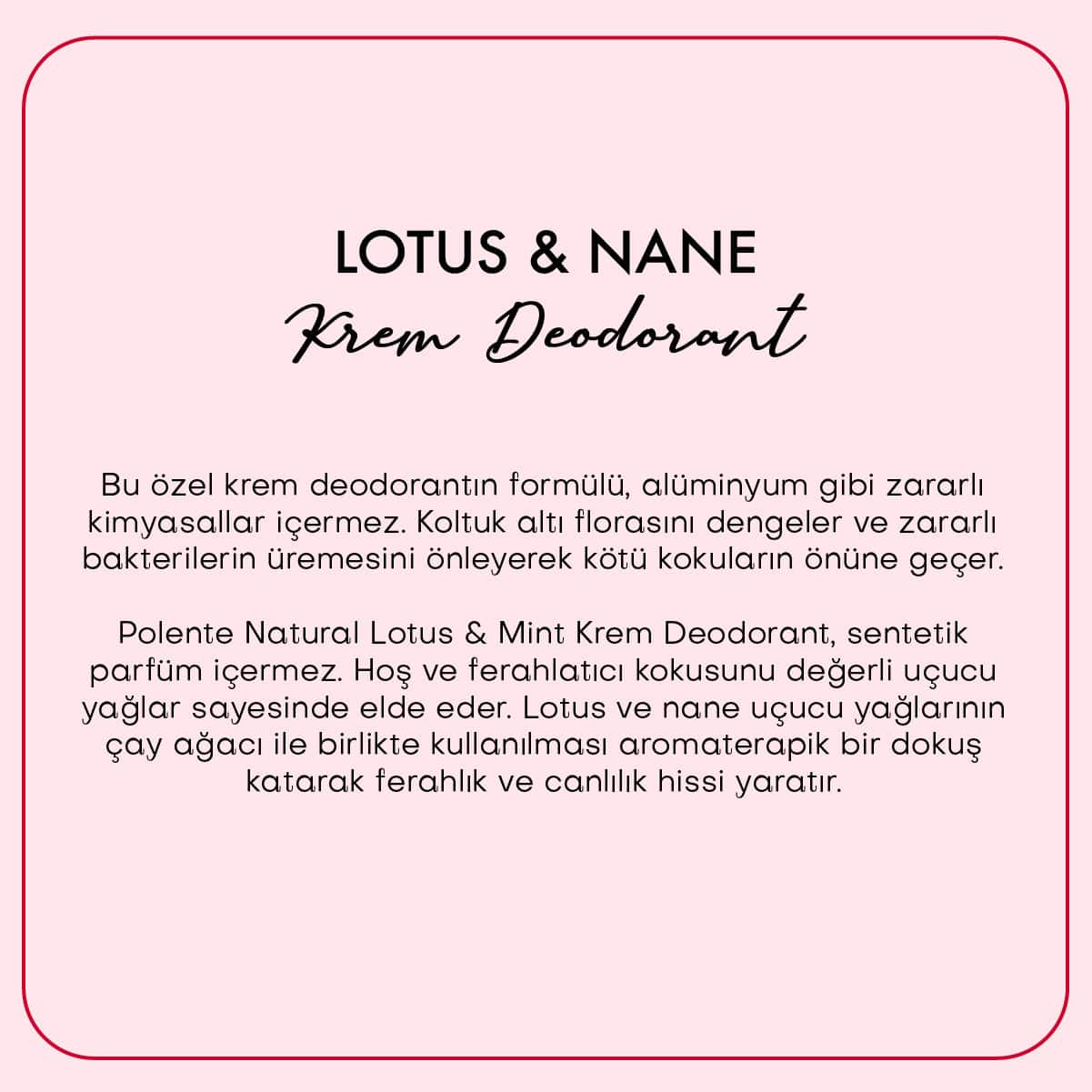 Lotus & Mint Krem Deodorant (50 ml)