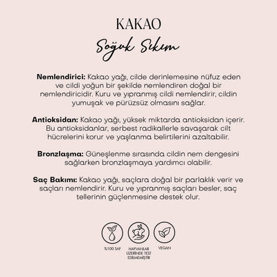 Kakao Butter - Soğuk Sıkım (50 ml)