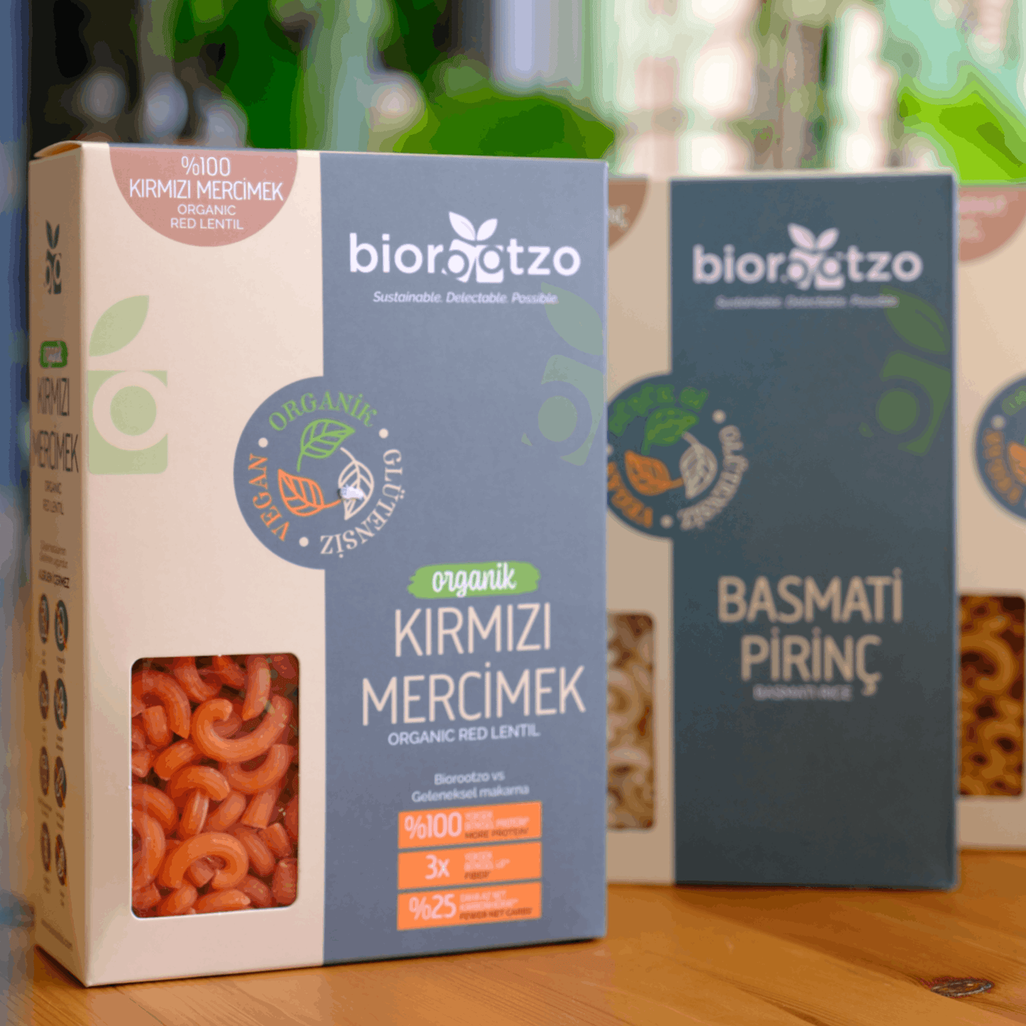 Biorootzo Organik Glütensiz ve Vegan Artizan Bronz Kalıp Kırmızı Mercimek Sedani 200 g