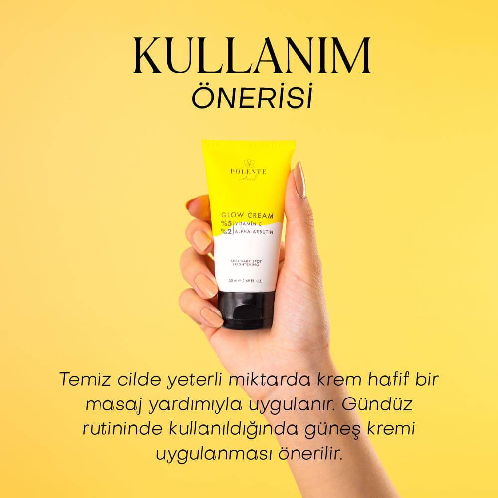 GLOW CREAM - Vitamin C & Arbutin İçeren Aydınlatıcı Leke Kremi (50 ml)