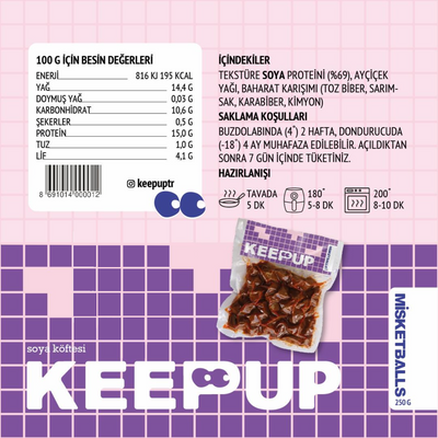 Keepup Misketballs Soya Köfteleri 250g